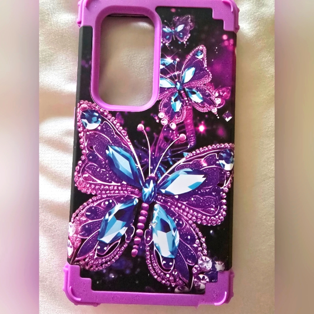 Samsungs S24 Galaxy Purple Butterfly Phone Case